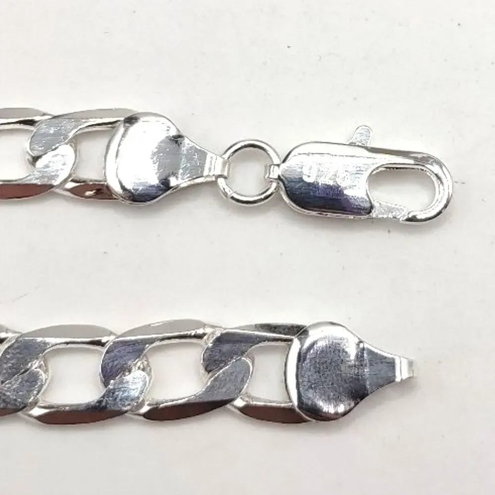 925 Silver Bracelet 6mm Cuban Style Chain Jewelry Anniversary Birthday Gift NEW!